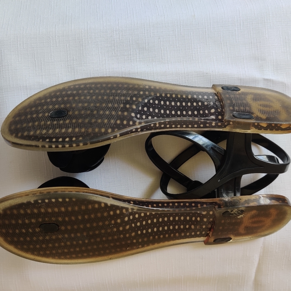 🔥🔥🔥CHANEL Camellia Black Jelly Sandals - Picture 4 of 5